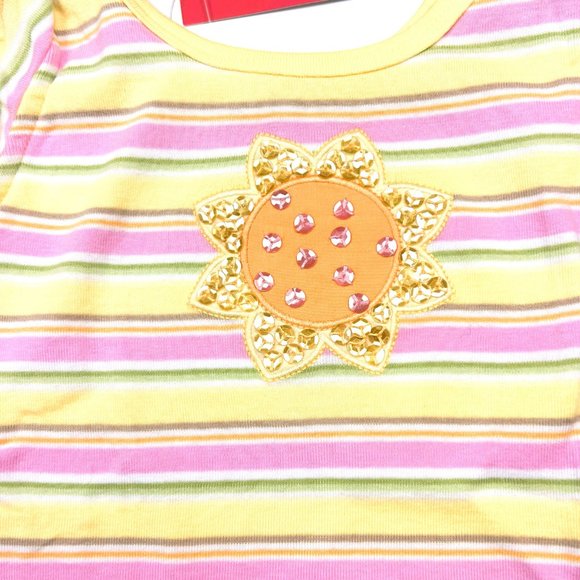 NWT Gymboree Girl Sequin Pocket Capri & Stripe Sunflower Tank - Picture 6 of 7